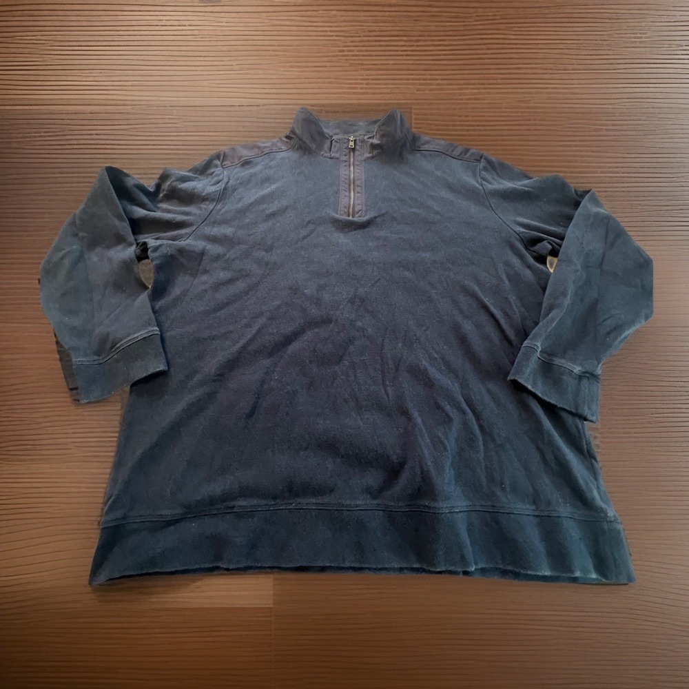 Bugatchi 1/4 Zip Sweater Jacket Adult XXL Blue Color Men's Pullover  (070)